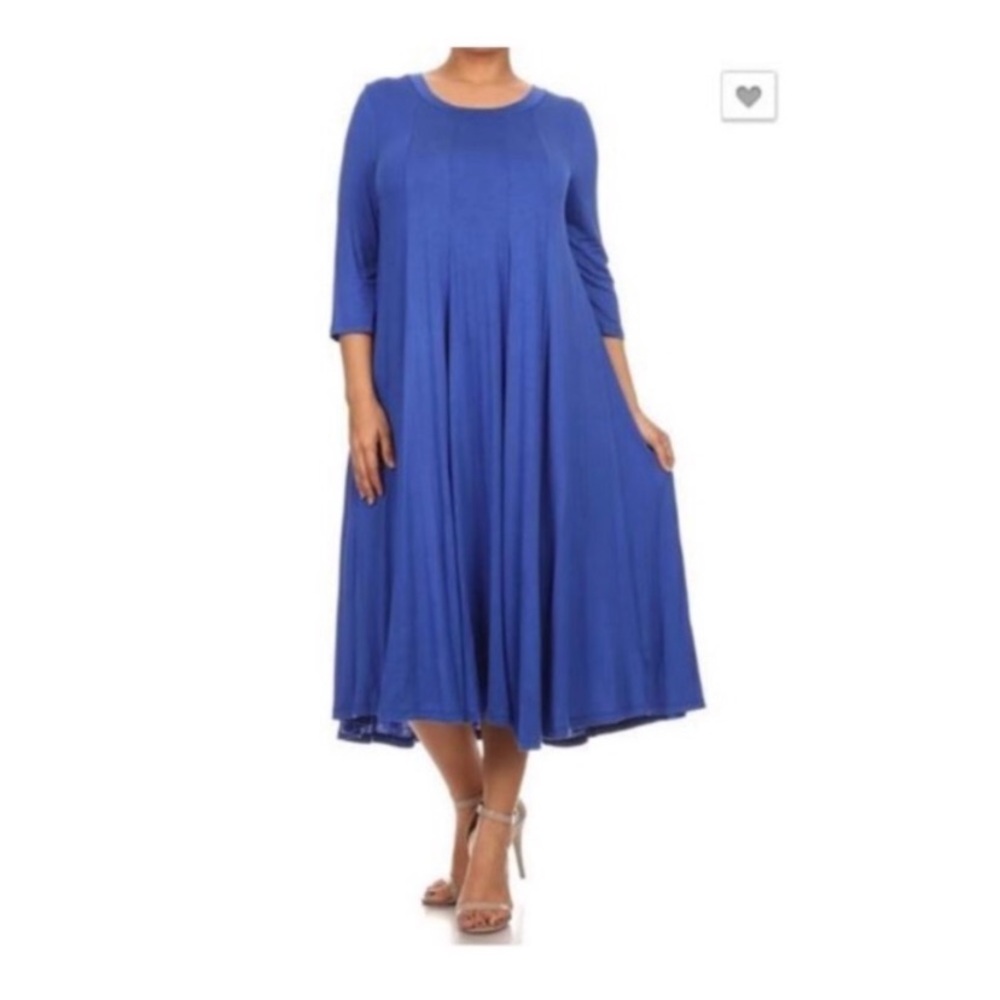 MOA USA Basic Tee Midi Swing Dress Size Small